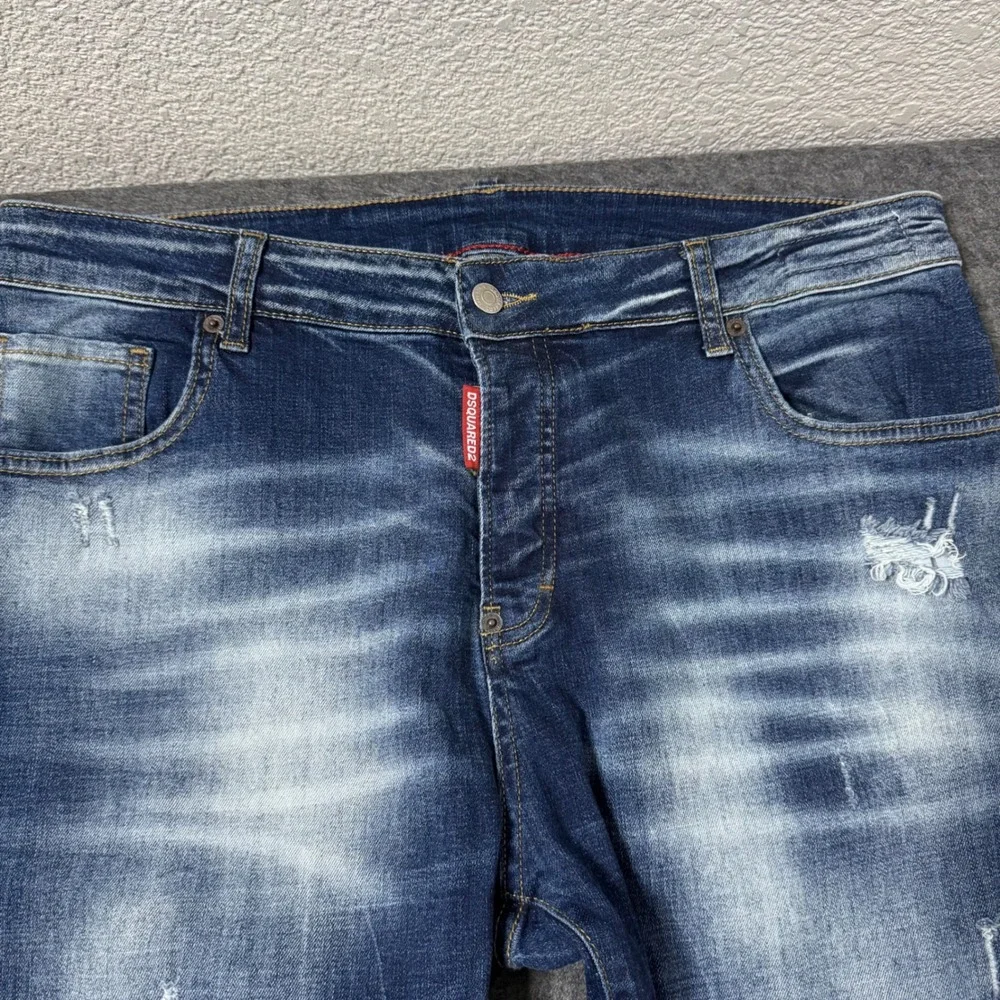 Dsquared2 Skater 6002 Distressed Slim Fit Jeans Blue Denim Mens IT 54 (36x30)